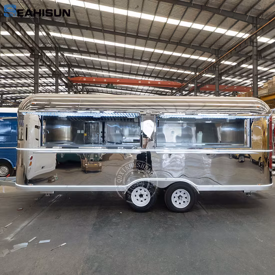 Торговая тележка для хот-догов Airstream, мобильный фургон для еды, прицеп для еды