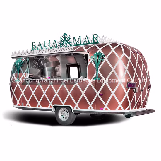 2022 Современный продовольственный киоск Открытый Airstream Караван Продовольственный грузовик Современный прицеп для мороженого для продажи